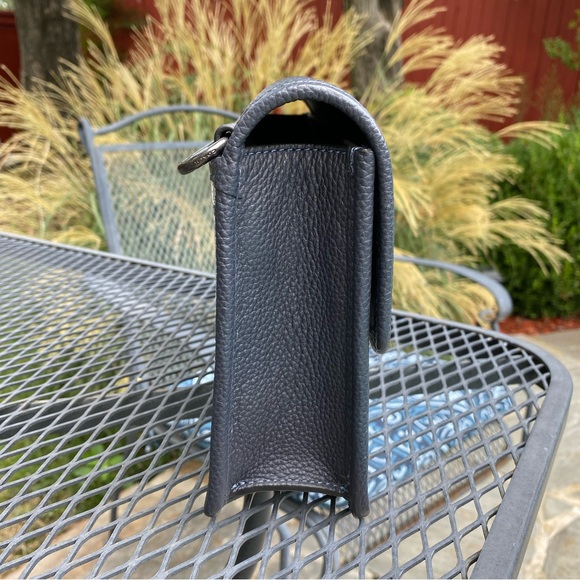 NWT Coach Turner Flap Crossbody Bag (Navy/Garden Plaid) - Picture 4 of 7